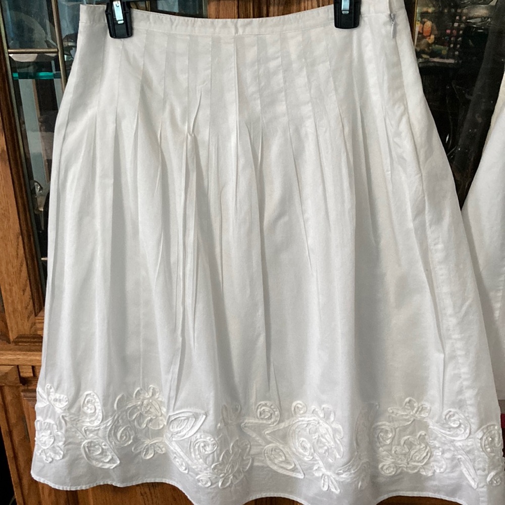Charter Club White Cotton Skirt